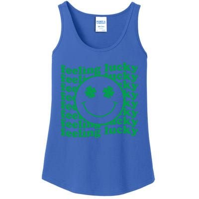 St Patricks Day Feeling Lucky Shamrock St Patrick's Day Gift Ladies Essential Tank