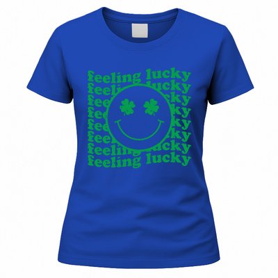 St Patricks Day Feeling Lucky Shamrock St Patrick's Day Gift Women's T-Shirt