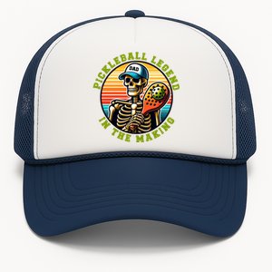 Skeleton Pickleball Dad Pickleball Funny Gift For Fathers Day Funny Gift Trucker Hat