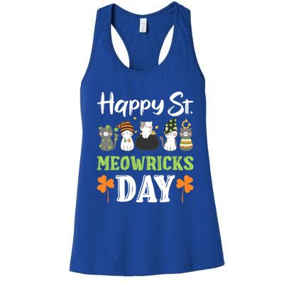 St Patricks Day Outfit Cute Cats Gift Women's Racerback Tank