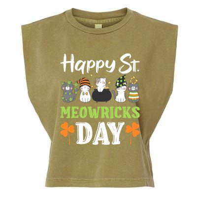 St Patricks Day Outfit Cute Cats Gift Garment-Dyed Women's Muscle Tee