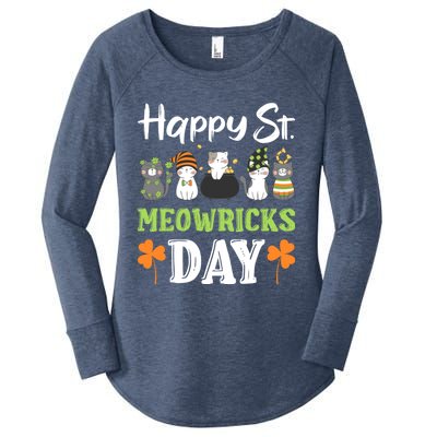 St Patricks Day Outfit Cute Cats Gift Women's Perfect Tri Tunic Long Sleeve Shirt