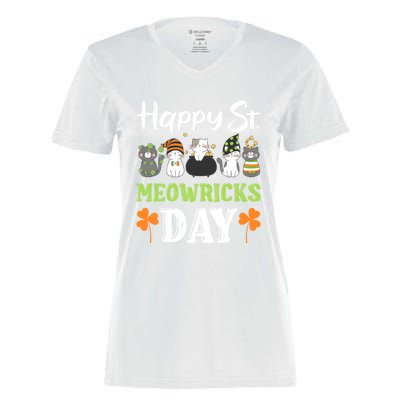 St Patricks Day Outfit Cute Cats Gift Women's Momentum V-Neck T-Shirt