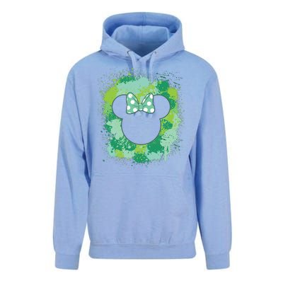 St Patricks Day Green Color Paint Splashes Cute Girly Mouse Unisex Surf Hoodie