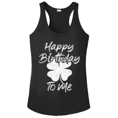 St. Patrick's Day Happy Birthday Lucky Leprechaun Irish Ladies PosiCharge Competitor Racerback Tank
