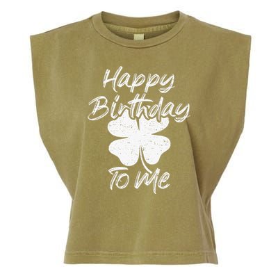 St. Patrick's Day Happy Birthday Lucky Leprechaun Irish Garment-Dyed Women's Muscle Tee