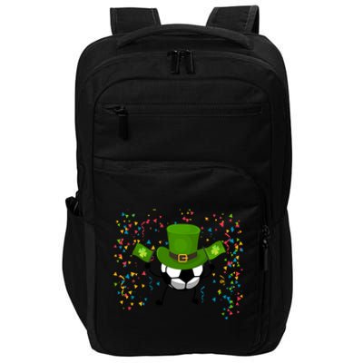 St Patrick's Day Soccer Leprechaun Sports Lovers Gift Impact Tech Backpack