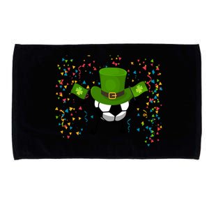 St Patrick's Day Soccer Leprechaun Sports Lovers Gift Microfiber Hand Towel