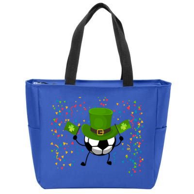 St Patrick's Day Soccer Leprechaun Sports Lovers Gift Zip Tote Bag