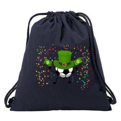 St Patrick's Day Soccer Leprechaun Sports Lovers Gift Drawstring Bag