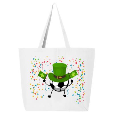 St Patrick's Day Soccer Leprechaun Sports Lovers Gift 25L Jumbo Tote