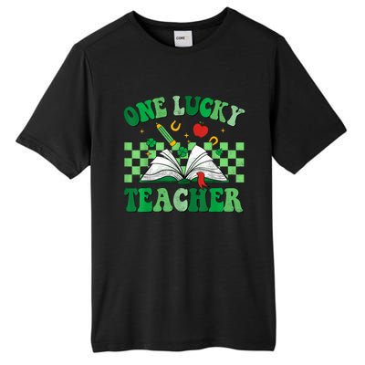 St Patricks Day Teacher Shirt One Lucky Teacher Shamrock Tall Fusion ChromaSoft Performance T-Shirt