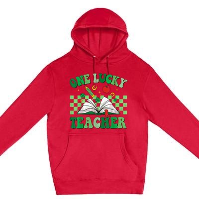 St Patricks Day Teacher Shirt One Lucky Teacher Shamrock Premium Pullover Hoodie