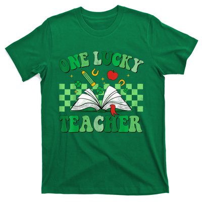 St Patricks Day Teacher Shirt One Lucky Teacher Shamrock T-Shirt