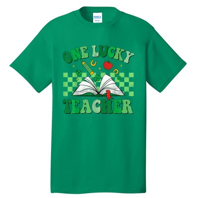 St Patricks Day Teacher Shirt One Lucky Teacher Shamrock Tall T-Shirt