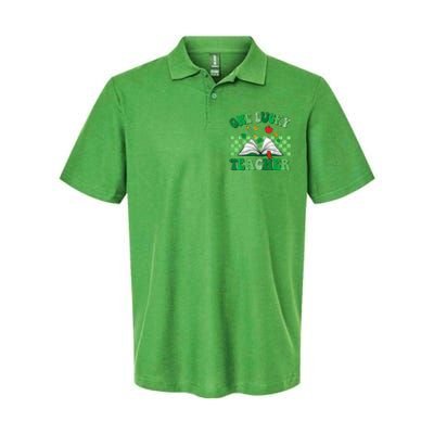 St Patricks Day Teacher Shirt One Lucky Teacher Shamrock Softstyle Adult Sport Polo