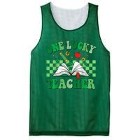 St Patricks Day Teacher Shirt One Lucky Teacher Shamrock Mesh Reversible Basketball Jersey Tank