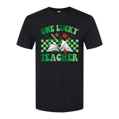 St Patricks Day Teacher Shirt One Lucky Teacher Shamrock Softstyle CVC T-Shirt