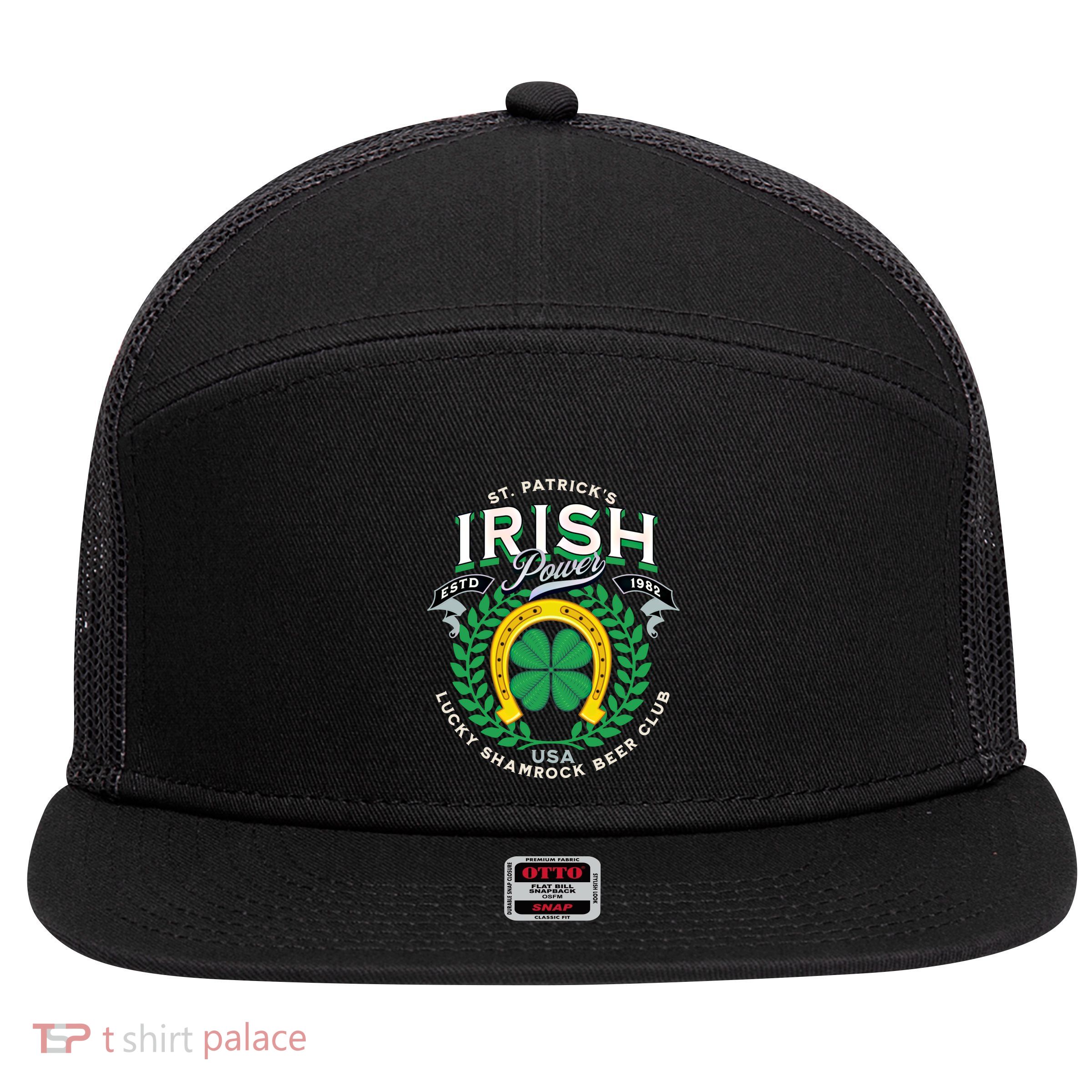 St Patricks Day Funny Irish Ing Team Graphic Cute Gift 7 Panel Mesh Trucker Snapback Hat