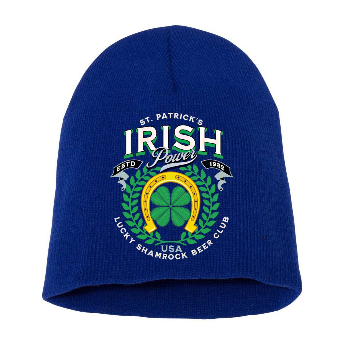 St Patricks Day Funny Irish Ing Team Graphic Cute Gift Short Acrylic Beanie