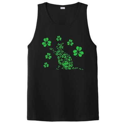 St Patrick's Day Shamrock Cat Irish Catrick's Catty's PosiCharge Competitor Tank