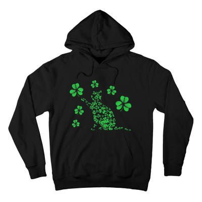 St Patrick's Day Shamrock Cat Irish Catrick's Catty's Tall Hoodie