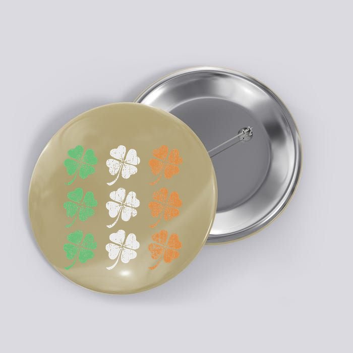 St PatrickS Day Irish Lucky 4 Leaf Clover Shamrocks Ireland Button