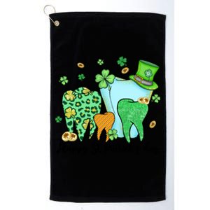 St Patrick’s Day Dentist Dental Hygenist Dental Teeth Cool Gift Platinum Collection Golf Towel