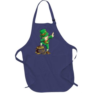 St Patricks Day Dabbing Leprechaun Men Dab Dance Full-Length Apron With Pockets