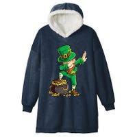 St Patricks Day Dabbing Leprechaun Men Dab Dance Hooded Wearable Blanket