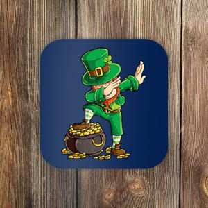 St Patricks Day Dabbing Leprechaun Men Dab Dance Coaster