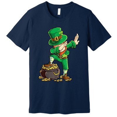 St Patricks Day Dabbing Leprechaun Men Dab Dance Premium T-Shirt