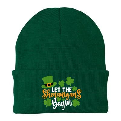 St Patricks Day shirt Wo  Let The Shenanigans Begin Knit Cap Winter Beanie