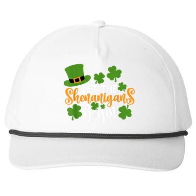 St Patricks Day shirt Wo  Let The Shenanigans Begin Snapback Five-Panel Rope Hat