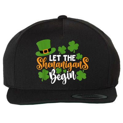 St Patricks Day shirt Wo  Let The Shenanigans Begin Wool Snapback Cap