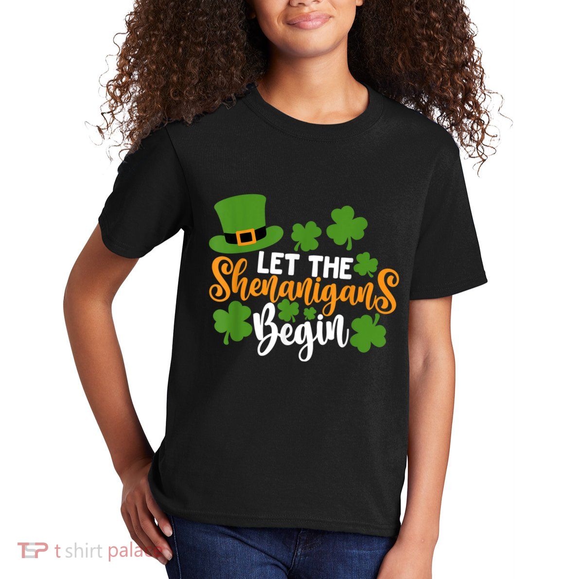 St Patricks Day shirt Wo  Let The Shenanigans Begin Kids T-Shirt