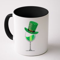 St Patricks Day Lucky Sparkly Wine Glass Mug