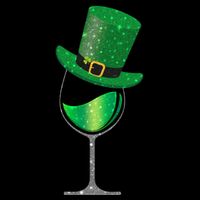 St Patricks Day Lucky Sparkly Wine Glass Mug