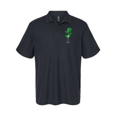 St Patricks Day Lucky Sparkly Wine Glass Polo