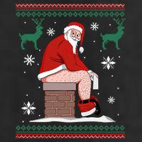 Santa Pooping Down The Chimney Ugly Christmas Sweater Gift 11oz C Handle Ceramic Mug