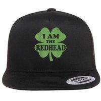 St Patricks Day  Dibs On The Redhead I Am The Redhead Flat Bill Trucker Hat