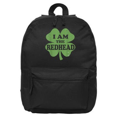 St Patricks Day  Dibs On The Redhead I Am The Redhead 16 in Basic Backpack