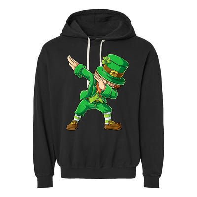 St Patricks Day Dabbing Leprechaun Boys Kids Men Dab Youth Garment-Dyed Fleece Hoodie