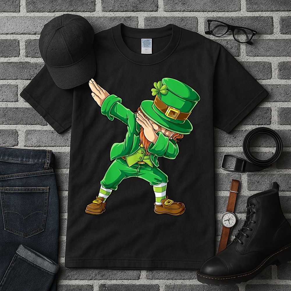 St Patricks Day Dabbing Leprechaun Boys Kids Men Dab Youth Tall T-Shirt