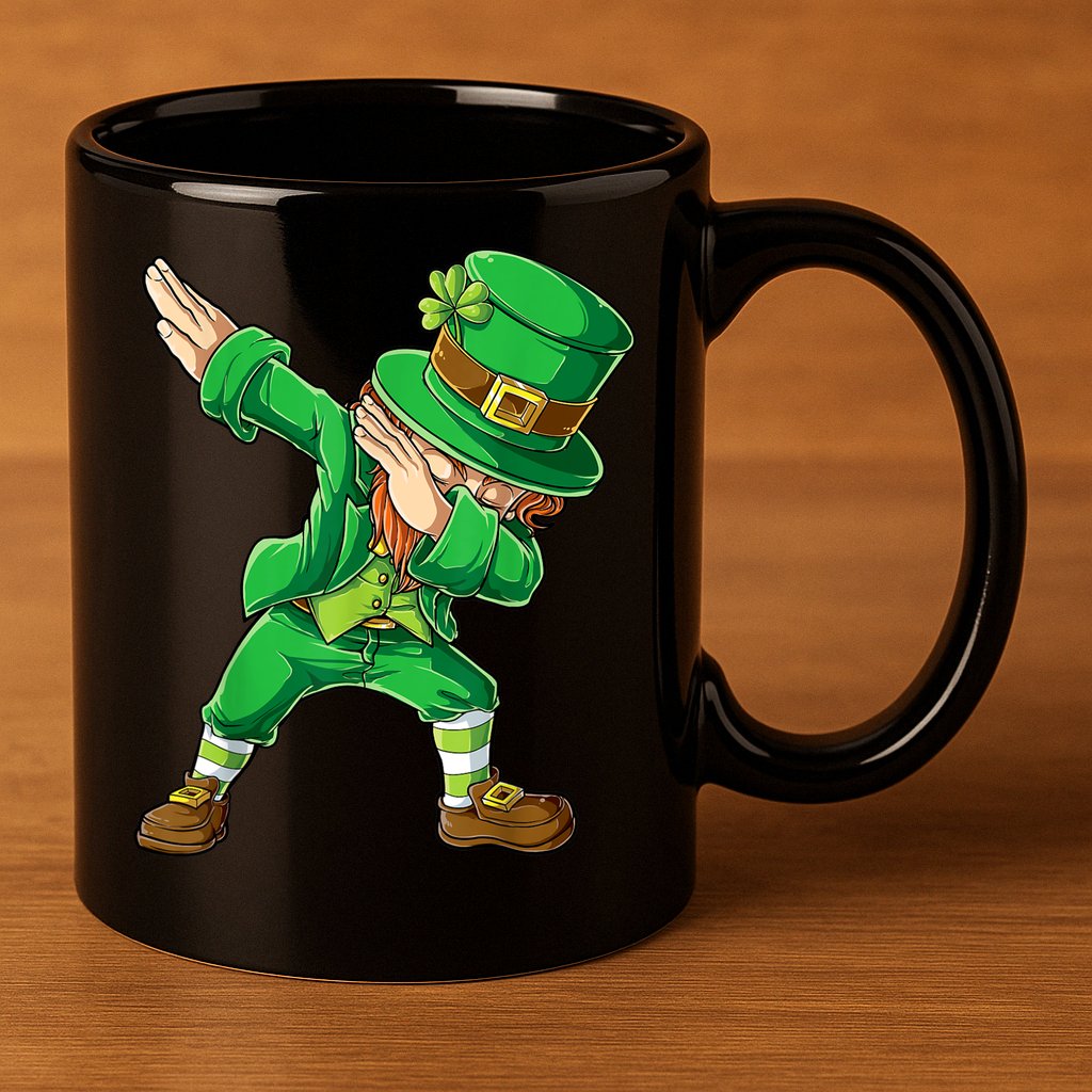St Patricks Day Dabbing Leprechaun Boys Kids Men Dab Youth 11oz C Handle Ceramic Mug