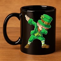 St Patricks Day Dabbing Leprechaun Boys Kids Men Dab Youth 11oz C Handle Ceramic Mug