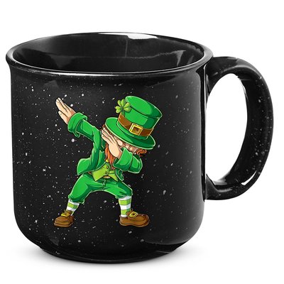 St Patricks Day Dabbing Leprechaun Boys Kids Men Dab Youth 15oz Campfire Ceramic Mug