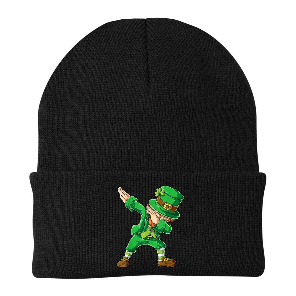 St Patricks Day Dabbing Leprechaun Boys Kids Men Dab Youth Beanie