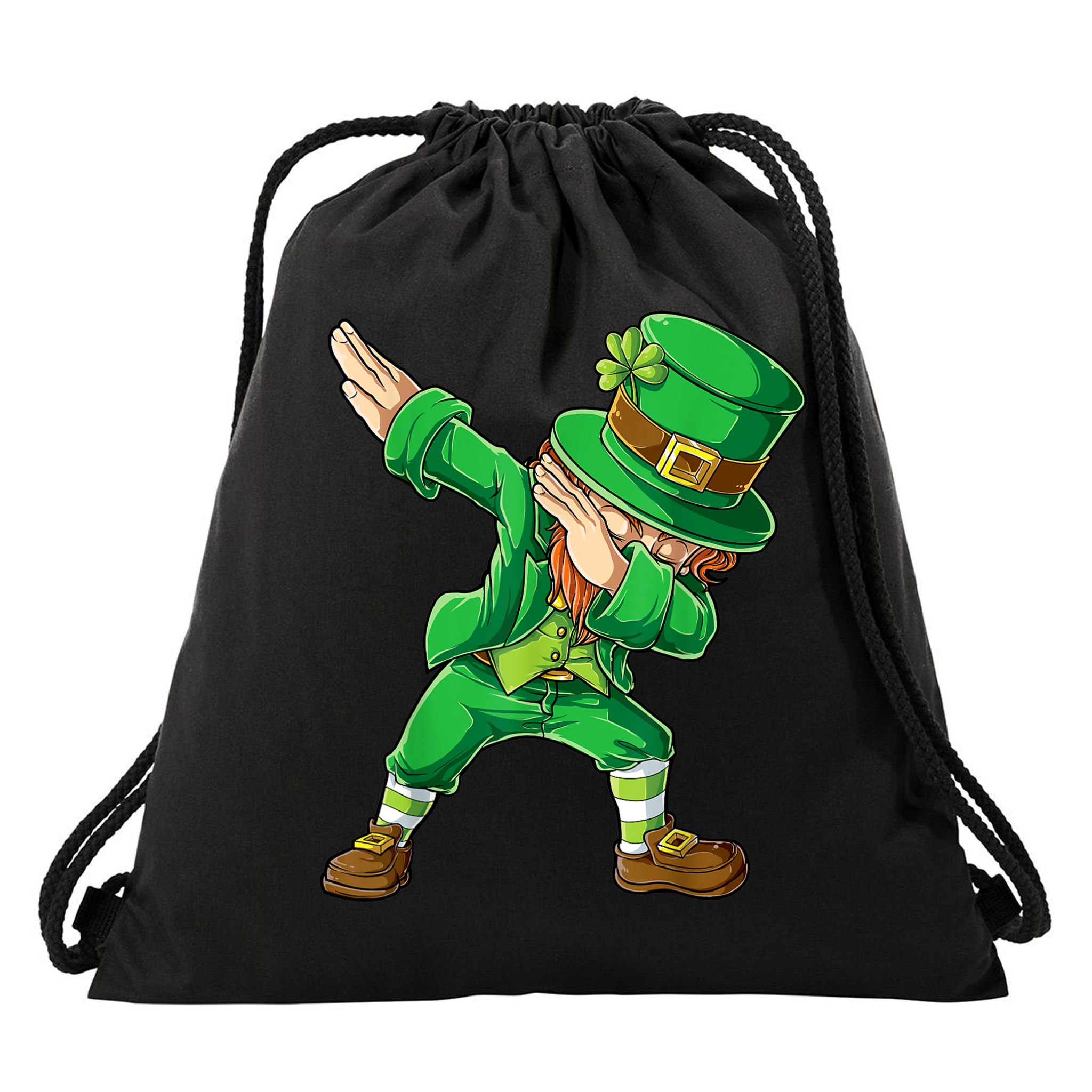 St Patricks Day Dabbing Leprechaun Boys Kids Men Dab Youth Drawstring Bag
