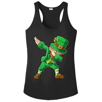 St Patricks Day Dabbing Leprechaun Boys Kids Men Dab Youth Ladies PosiCharge Competitor Racerback Tank